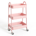 3‑Tier Rolling Metal Storage Cart | Space‑Saving Home Organizer